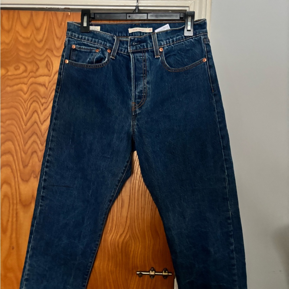 Levi’s Women'sWedge Straight Leg Blue Jeans - Picture 6 of 10
